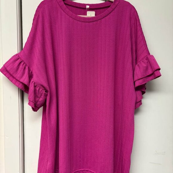 Ruffle sleeveless blouse women’s size L - Picture 2 of 3